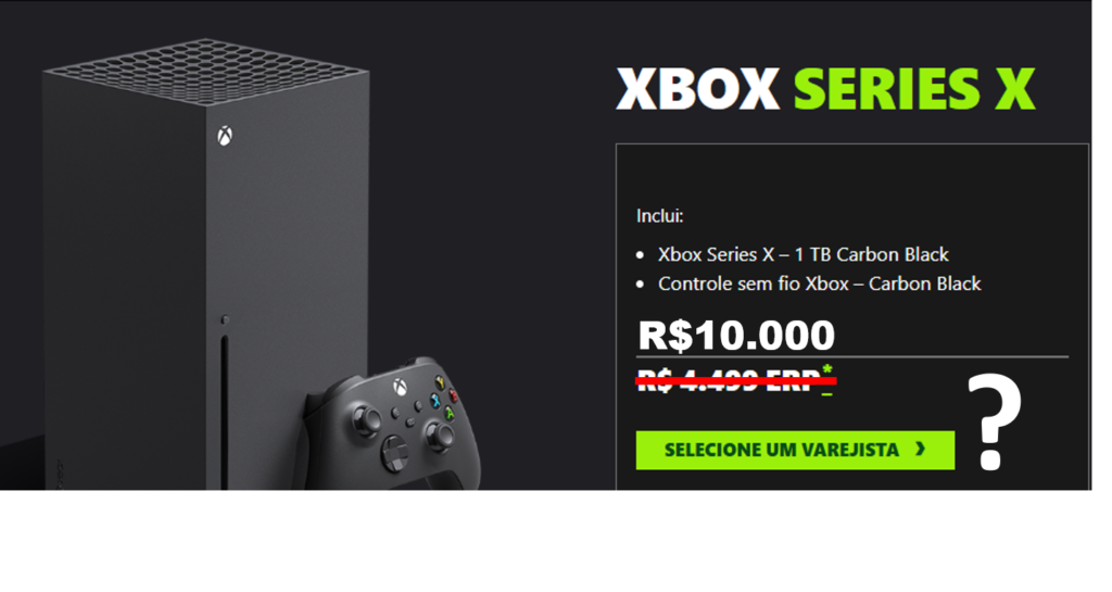 Xbox Series X  some das lojas no Brasil, Microsoft nega suspensão de vendas.