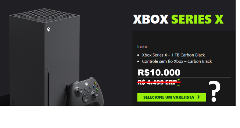 Xbox Series X  some das lojas no Brasil, Microsoft nega suspensão de vendas.