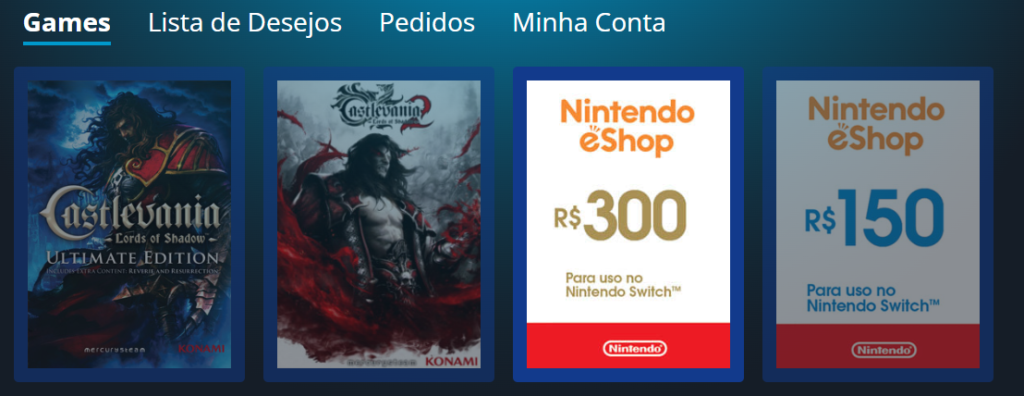 Lista de Games na Nuuvem.